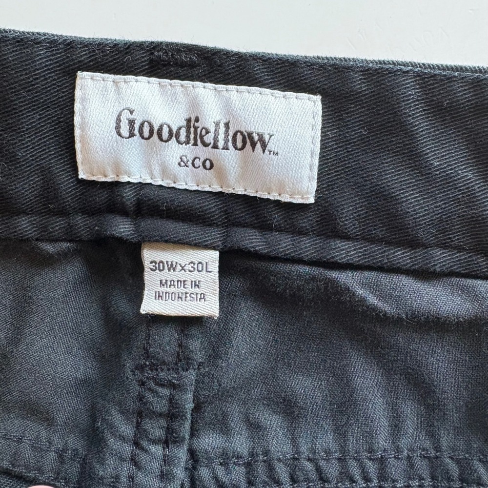 Goodfellow & Co Men's 30x30 Ebony Black Slim Fit Pants Casual Stretch - Picture 6 of 9